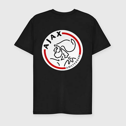Мужская slim-футболка Ajax FC / Черный – фото 2