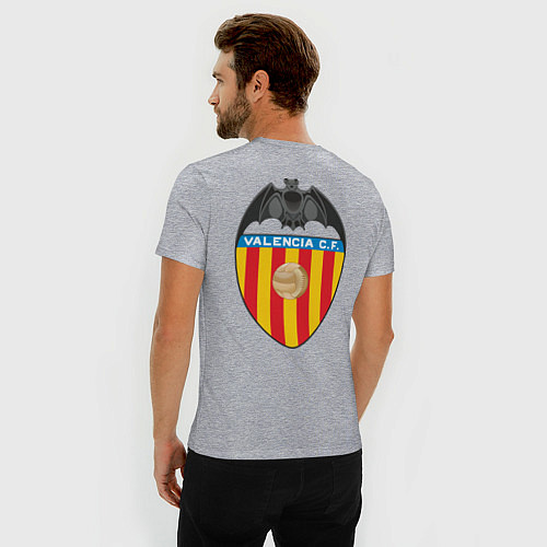 Мужская slim-футболка Valencia CF / Меланж – фото 4