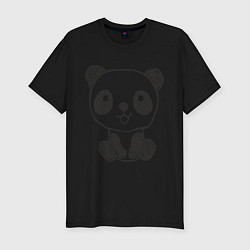 Мужская slim-футболка Малыш панда