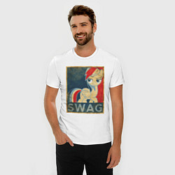 Футболка slim-fit Rainbow Dash SWAG, цвет: белый — фото 2