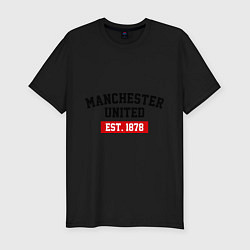 Футболка slim-fit FC Manchester United Est. 1878, цвет: черный