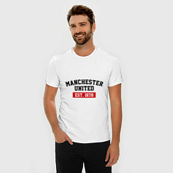 Футболка slim-fit FC Manchester United Est. 1878, цвет: белый — фото 2