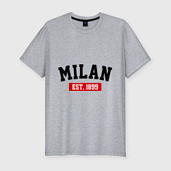 Футболка slim-fit FC Milan Est. 1899, цвет: меланж