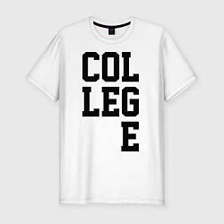 Футболка slim-fit College Lines, цвет: белый