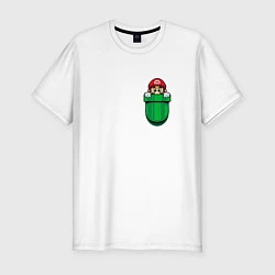 Мужская slim-футболка Марио в кармане