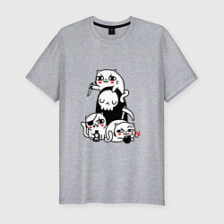 Мужская slim-футболка CAT GOT YOUR SOUL