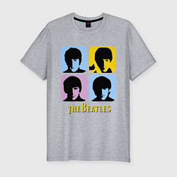 Футболка slim-fit The Beatles: pop-art, цвет: меланж