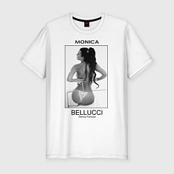 Футболка slim-fit Monica Bellucci: Donna Famosa, цвет: белый