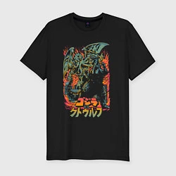Мужская slim-футболка Godzilla: Hell Flame