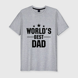 Мужская slim-футболка Worlds best DADDY