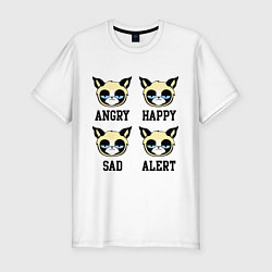 Мужская slim-футболка Mood Cat