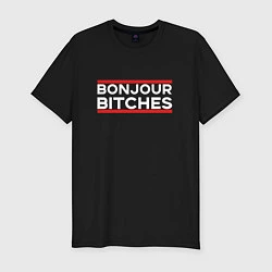 Футболка slim-fit BONJOUR BITCHES, цвет: черный