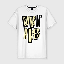 Мужская slim-футболка Guns n Roses: cream