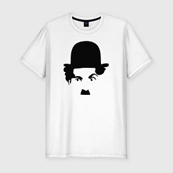 Мужская slim-футболка Чарли Чаплин