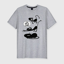 Футболка slim-fit I'm not a CAT!, цвет: меланж