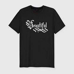 Футболка slim-fit Beautiful calligraphy, цвет: черный