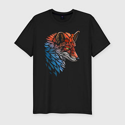 Мужская slim-футболка Пестрая лисица