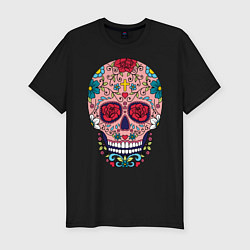 Футболка slim-fit Oldschool skull, цвет: черный