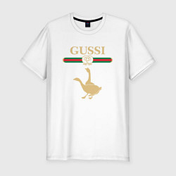 Футболка slim-fit GUSSI Fashion, цвет: белый