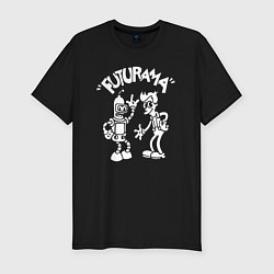 Футболка slim-fit Futurama Cartoon, цвет: черный