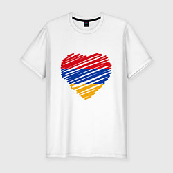 Мужская slim-футболка Сердце Армении