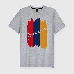 Мужская slim-футболка Armenia in my heart