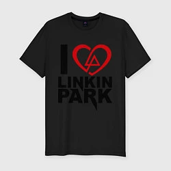 Мужская slim-футболка I love Linkin Park