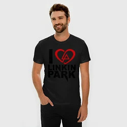 Футболка slim-fit I love Linkin Park, цвет: черный — фото 2