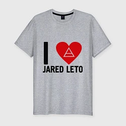 Футболка slim-fit I love Jared Leto, цвет: меланж