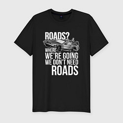 Футболка slim-fit We don't need roads, цвет: черный