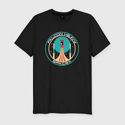 Мужская slim-футболка Falcon Heavy: SpaceX