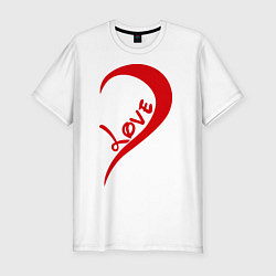 Мужская slim-футболка One love: for him