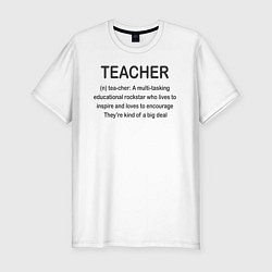 Мужская slim-футболка Teacher