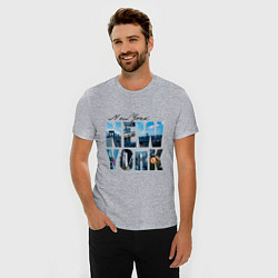 Футболка slim-fit White New York, цвет: меланж — фото 2