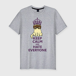 Мужская slim-футболка Keep Calm & Hate Everyone