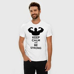 Футболка slim-fit Keep Calm & Be Strong, цвет: белый — фото 2