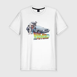 Мужская slim-футболка Back to the future