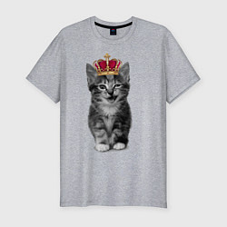 Мужская slim-футболка Meow kitten