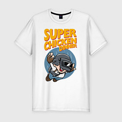 Мужская slim-футболка Super chiken dinner