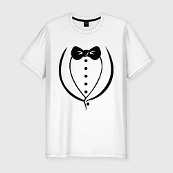 Футболка slim-fit Cмокинг (tuxedo), цвет: белый