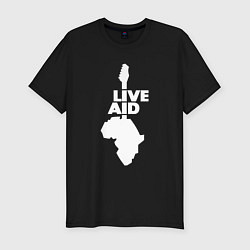 Мужская slim-футболка Queen - Live Aid