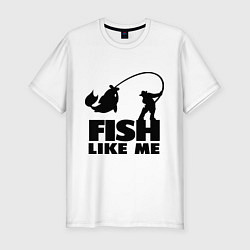 Мужская slim-футболка Fish like me