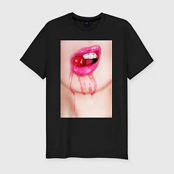 Футболка slim-fit SWAG Liquid Lips, цвет: черный