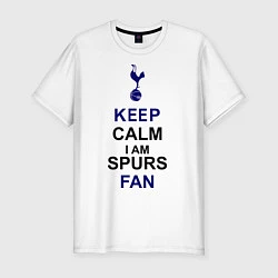 Мужская slim-футболка Keep Calm & Spurs fan