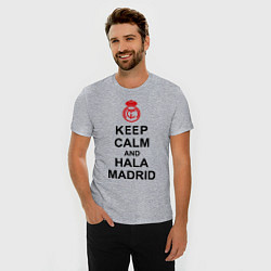 Футболка slim-fit Keep Calm & Hala Madrid, цвет: меланж — фото 2