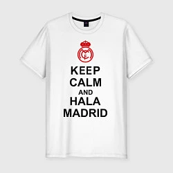 Мужская slim-футболка Keep Calm & Hala Madrid