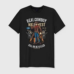 Мужская slim-футболка Real Cowboy