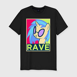Футболка slim-fit DJ Pon-3 RAVE, цвет: черный