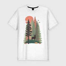 Мужская slim-футболка Forest Adventure
