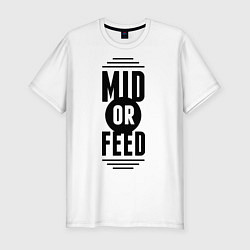 Мужская slim-футболка Mid or feed